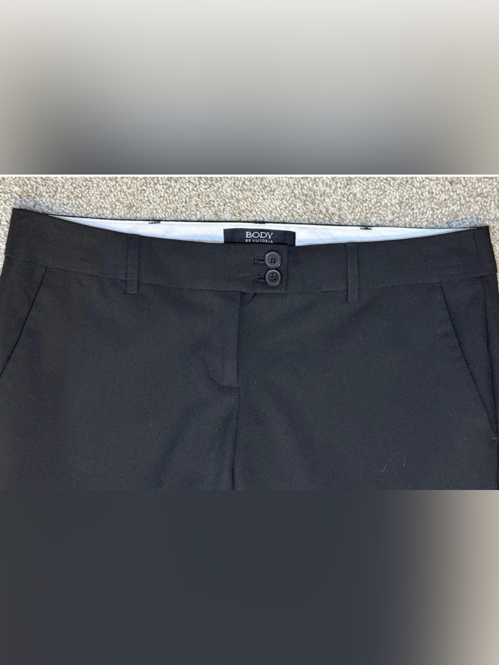 Y2K Victoria Secret Body By Victoria Kate Fit Sz 6T Flare Dress Pant Black 32x32 - Picture 3 of 5